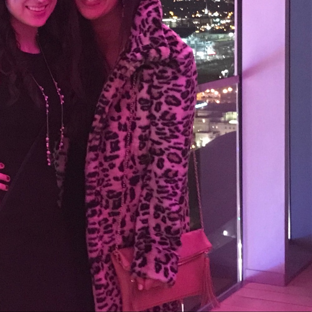 Faux Fur Coat - Leopard - Picture 2 of 3